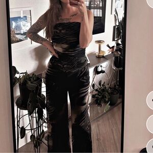 Stylish Black and Brown Women's Jumpsuit